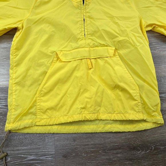 COLUMBIA SPORTSWEAR Half Zip Yellow Hooded Windbreaker Rain Coat Men's Medium - Picture 3 of 10